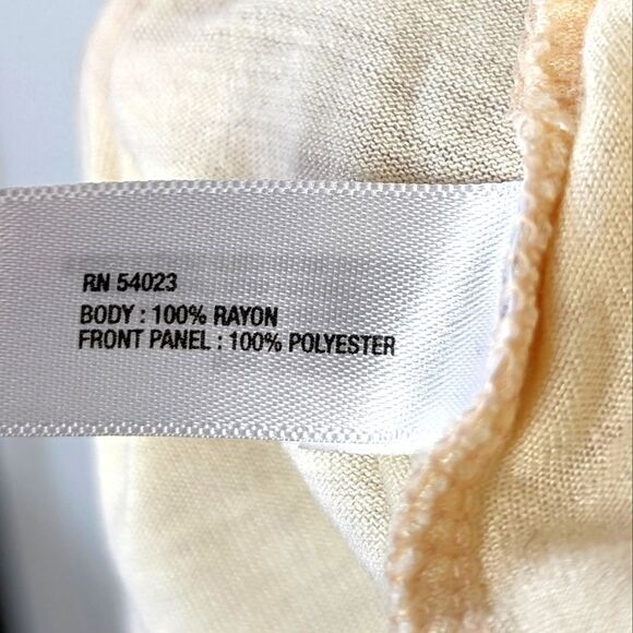 GAP Peach Chiffon Two Layer V-neck Blouse size L - Picture 12 of 13